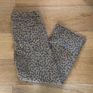 American Eagle Outfitters Cheetah Print Cropped Jeans